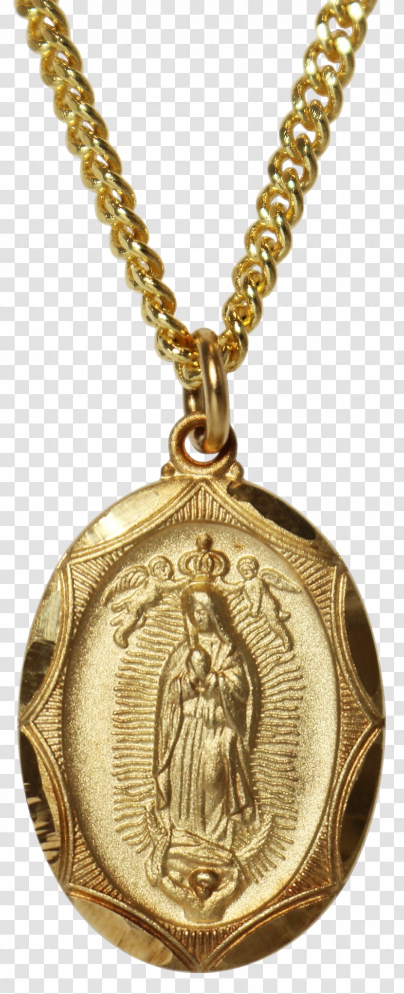 Charms & Pendants Medal Gold Necklace Our Lady Of Guadalupe - Chain - Cartoon Transparent PNG