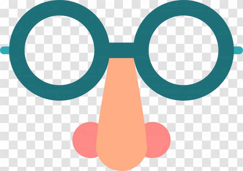 Icon - Text - Funny Big Nose Mask Glasses Transparent PNG