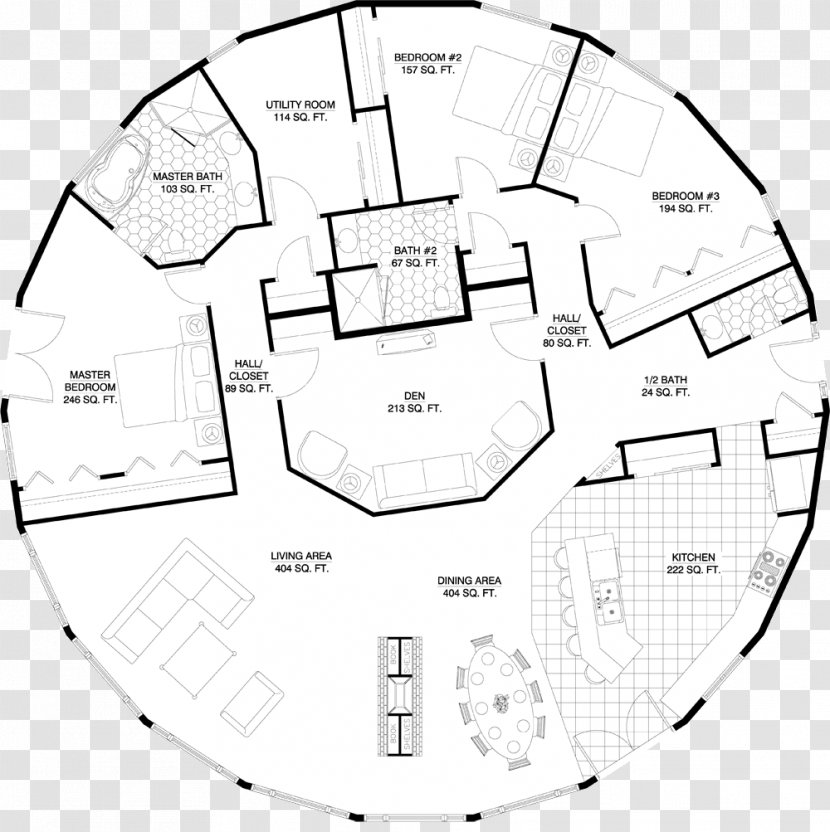 House Plan Floor Building - Architectural Transparent PNG