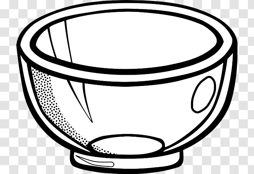 Clip Art Line Drawing Vector Graphics Illustration - White - Painting Bowl Of Flour Transparent PNG