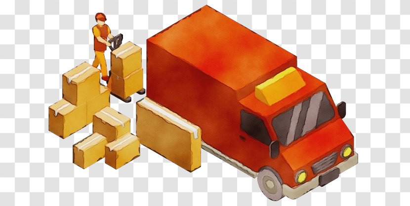 Motor Vehicle Transport Mode Of Yellow - Freight Truck Transparent PNG