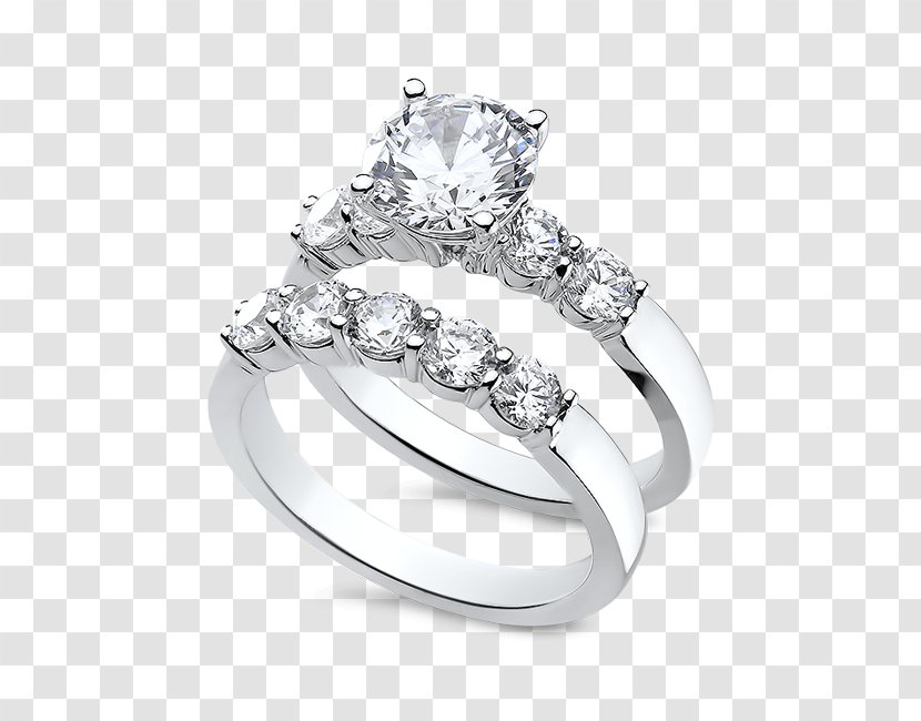 Wedding Ring Body Jewellery Diamond - Set Transparent PNG