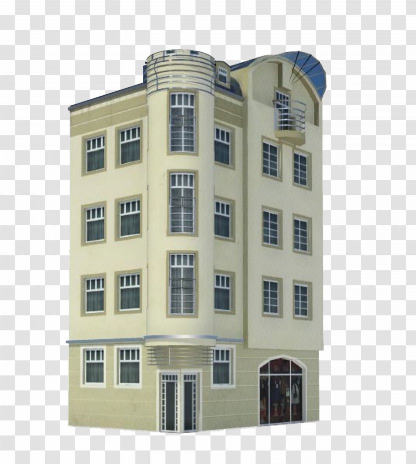 Facade Architecture House Building 3D Modeling - Window Transparent PNG