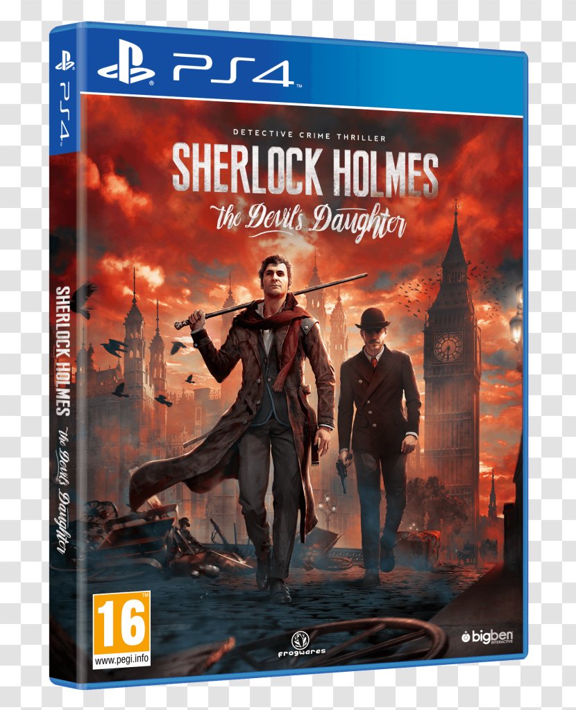 Sherlock Holmes: The Devil's Daughter Crimes & Punishments PlayStation 4 Video Game - Pc - Holmes Transparent PNG