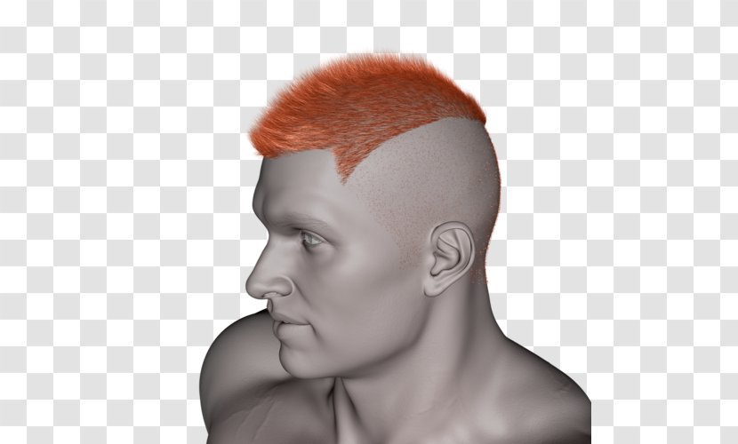 DAS Productions Inc High And Tight Mohawk Hairstyle - Chin Transparent PNG