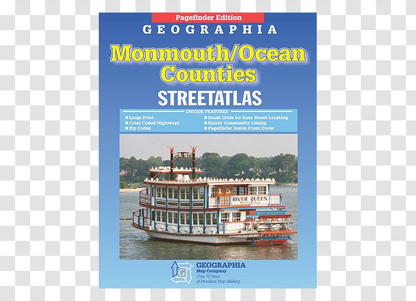 Bergen County, New Jersey Geographia York City 5 Borough Streetatlas Passaic River Boat - Text Transparent PNG