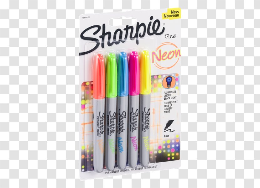 Sharpie Permanent Marker Pen Pens Highlighter - Office Supplies Transparent PNG