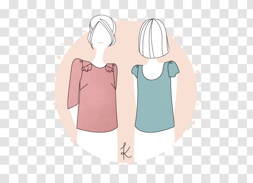 T-shirt Blouse Sleeve Sewing Pattern - Watercolor Transparent PNG