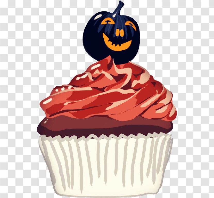 Cupcake Halloween Cake Wedding Invitation Clip Art - Party - Creative Pumpkin Face Transparent PNG