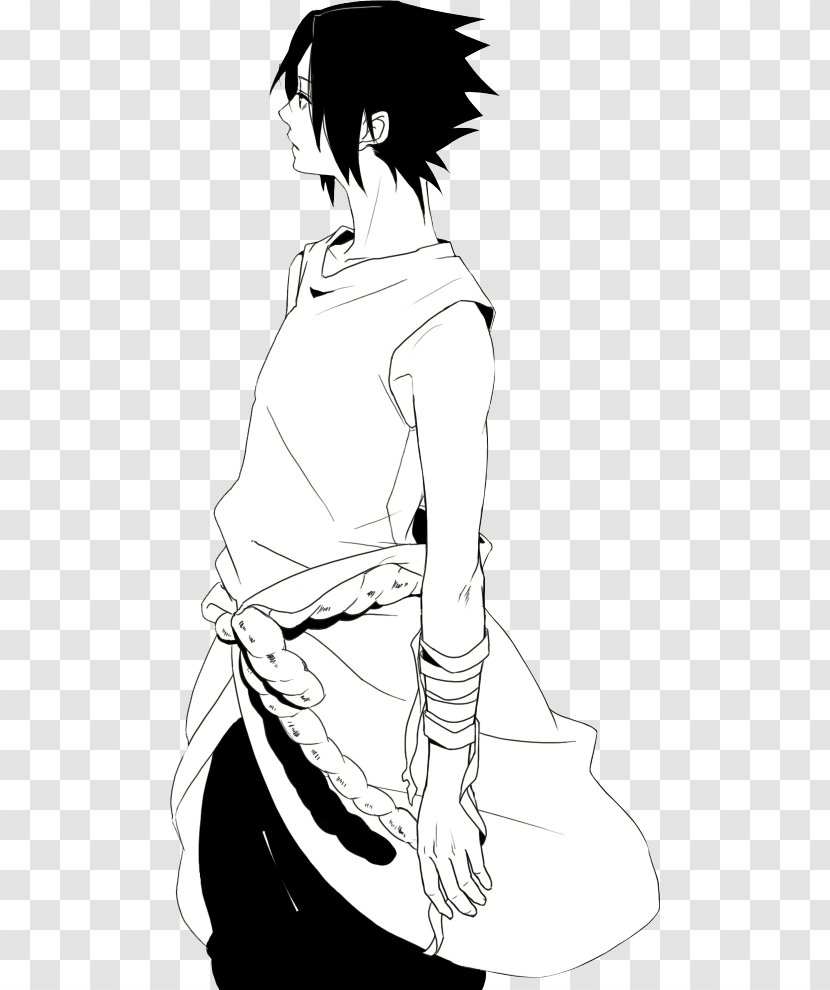Sasuke Uchiha Black And White Pixiv Image Sakura Haruno - Heart - Naruto Transparent PNG