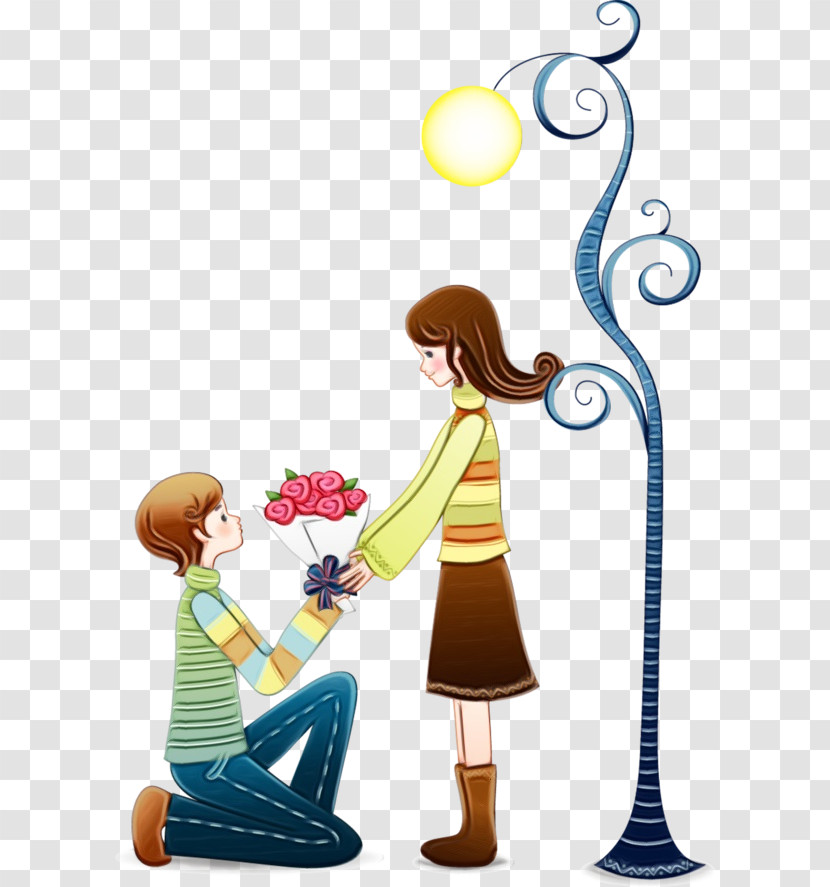 Cartoon Romance Drawing Silhouette Animation Transparent PNG