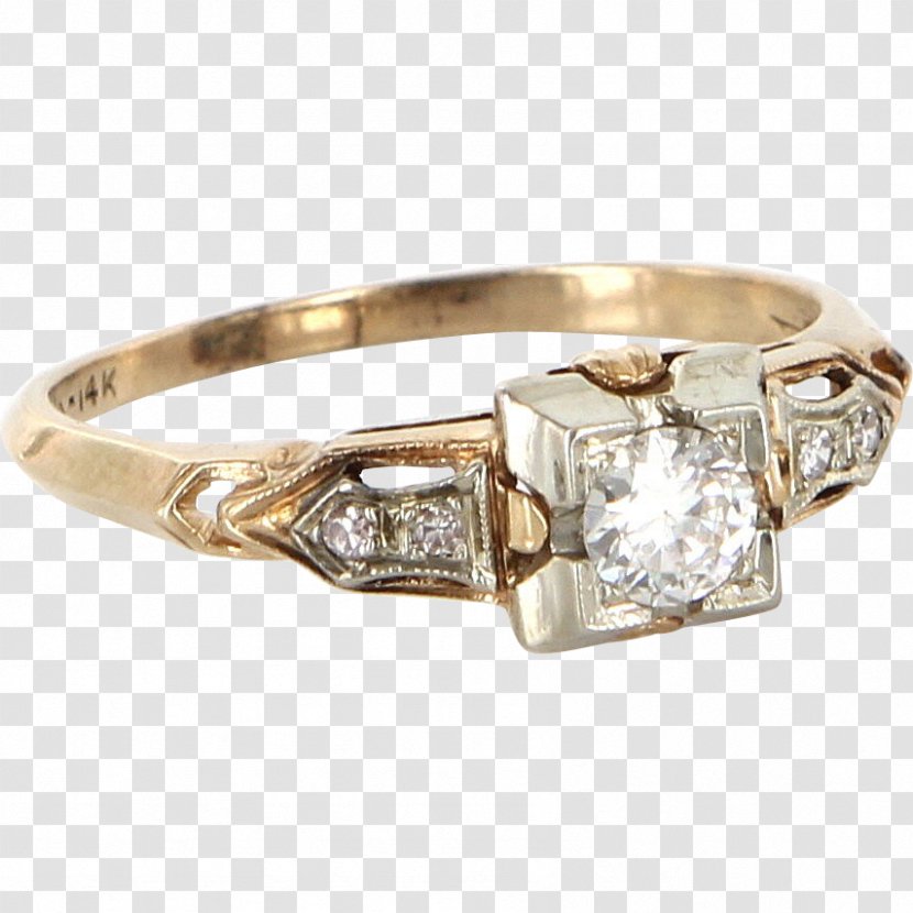 Wedding Ring Engagement Diamond Gold Transparent PNG
