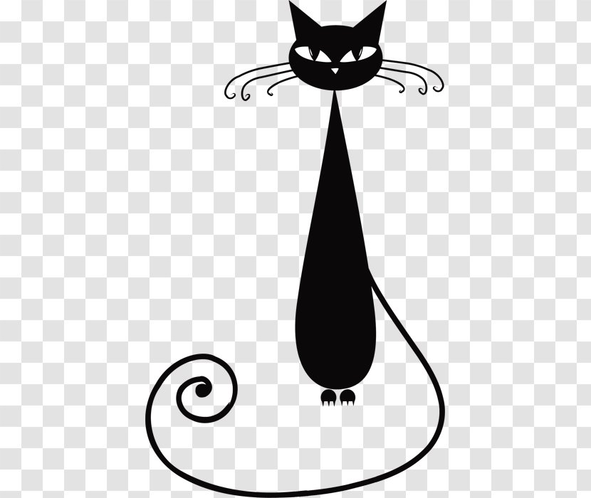 Cat Kitten Clip Art Vector Graphics Silhouette - Tail - Siamese Drawings Transparent PNG