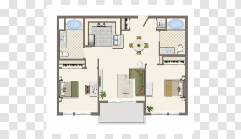 1410 SM Apartments Luxury Home Floor Plan - House - Bath Tab Transparent PNG