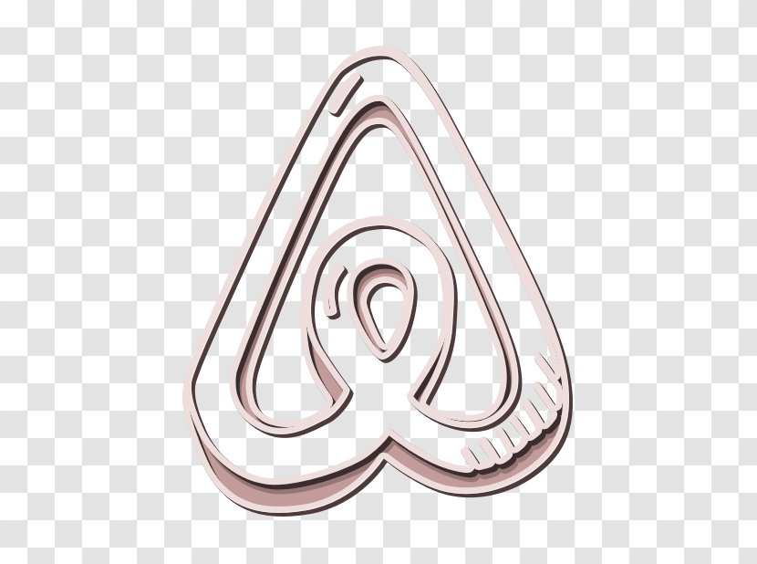 Airbnb Icon Hand Drawn Social - Platinum - Jewellery Transparent PNG