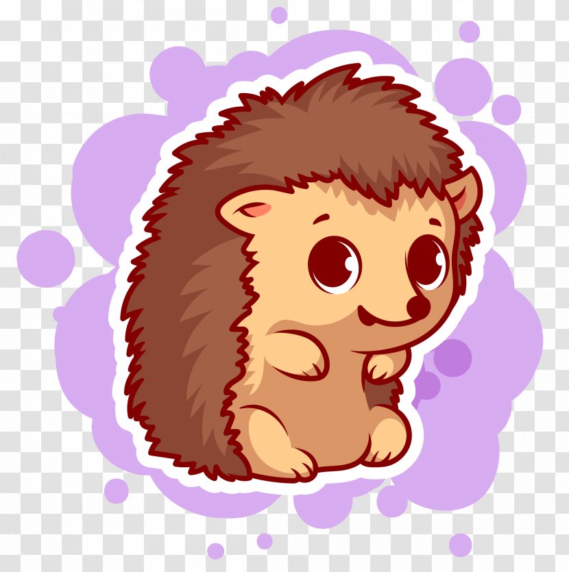 Hedgehog Cartoon Illustration - Silhouette - Vector Small Material Transparent PNG