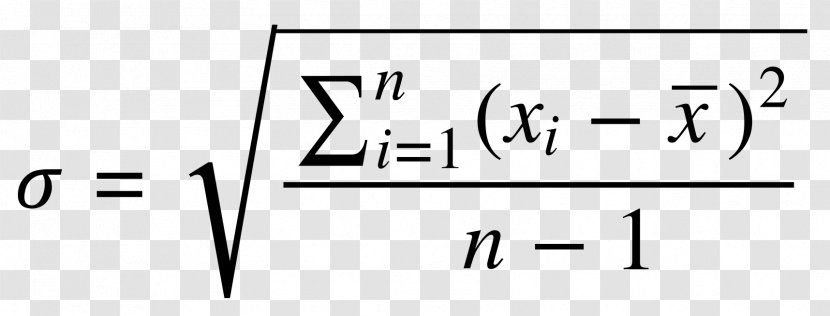 Standard Deviation Statistical Dispersion Mean Variance - Population - Mathematics Transparent PNG