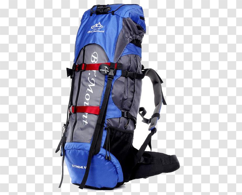 Backpack Cobalt Blue Hiking Equipment - Bag Transparent PNG
