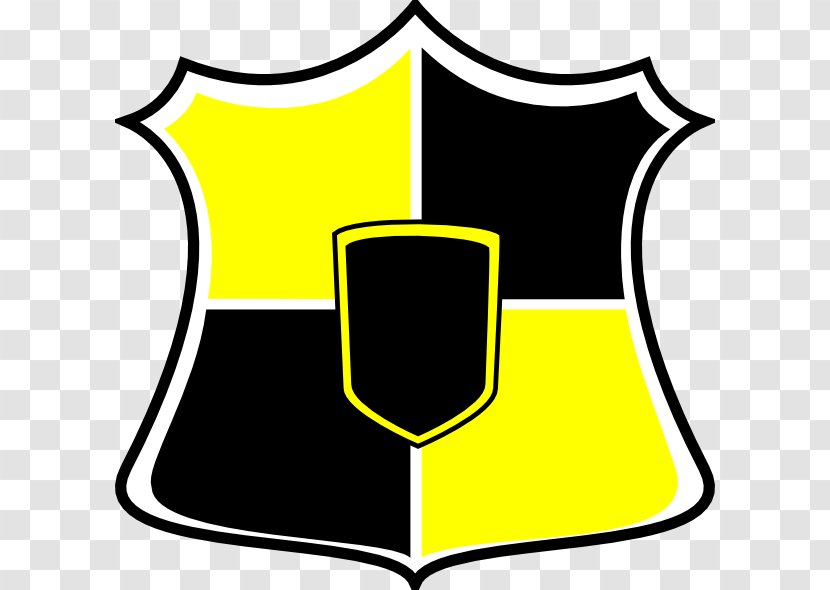Yellow Clip Art - Royaltyfree - Black Shield Transparent PNG