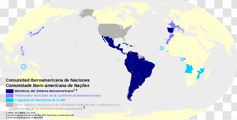 Ibero-American Summit Iberophone Iberian Peninsula Organization Of States - Spanish - Map Transparent PNG