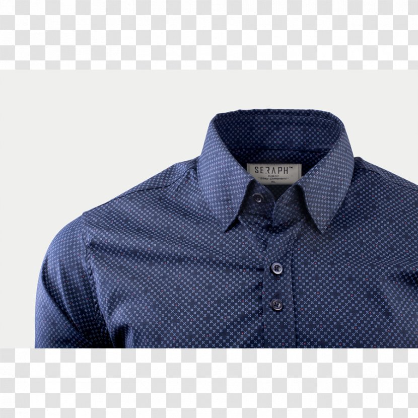 Dress Shirt Cobalt Blue Collar Button Sleeve Transparent PNG