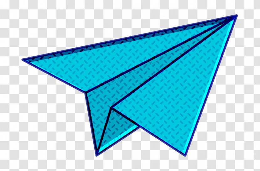 Paper Plane Icon Origami Essential - Triangle Aqua Transparent PNG