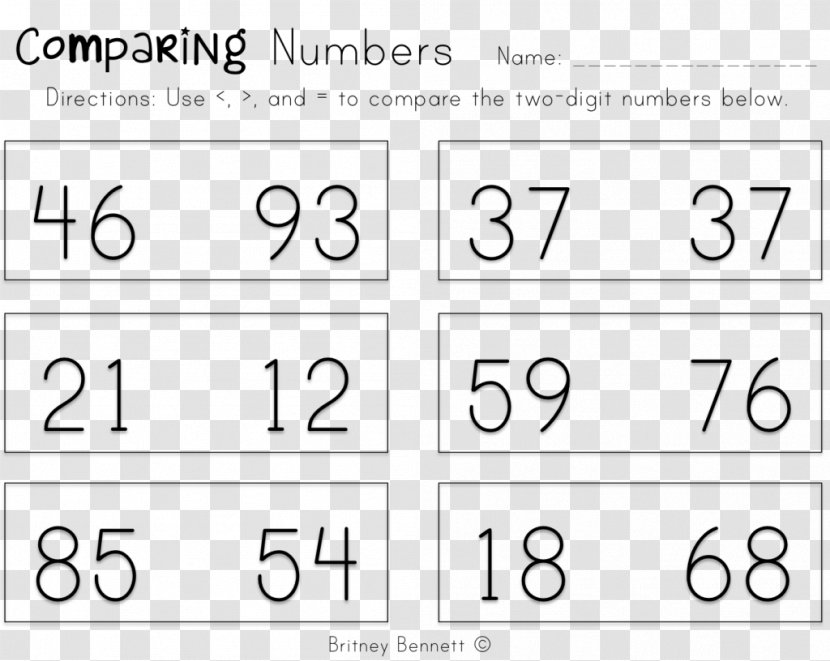 Number First Grade Numerical Digit Worksheet Mathematics - Silhouette Transparent PNG