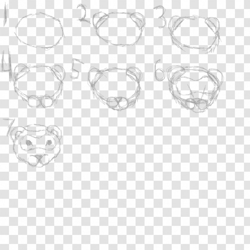 White Line Art Silver Body Jewellery - Jewelry - Face Sketch Transparent PNG