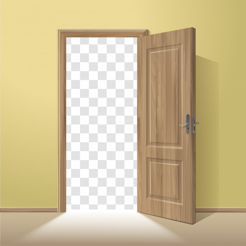 Door Wood Picture Frame Euclidean Vector Illustration - Room - Doors Transparent PNG