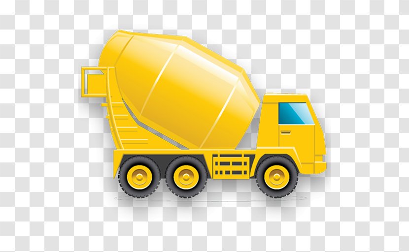 Cement Mixers Concrete Pump Betongbil Architectural Engineering - Yellow - Car Transparent PNG