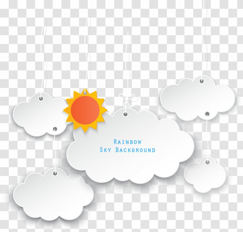 Text Box - Illustration - Vector Sun Clouds Dialog Transparent PNG