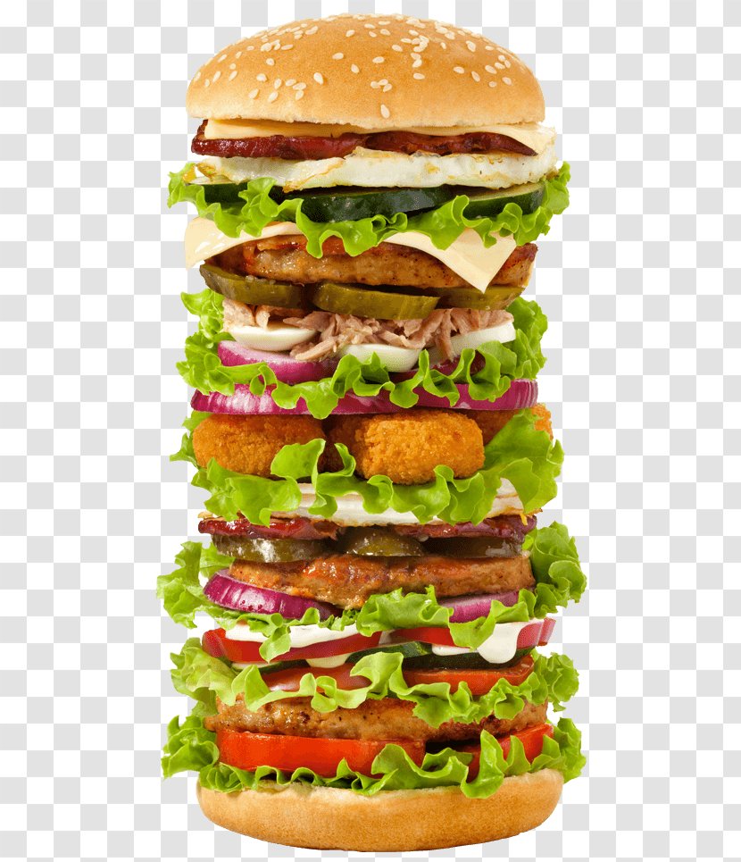 Cheeseburger Hamburger Whopper Fast Food Ham And Cheese Sandwich - Big Burger Transparent PNG