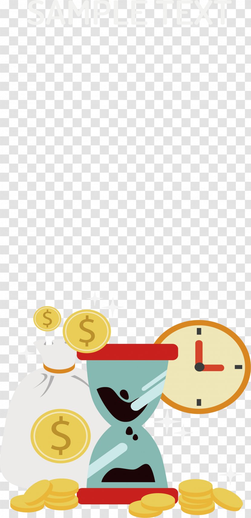 Hourglass Time Icon - Material - Clock Gold Coins Transparent PNG