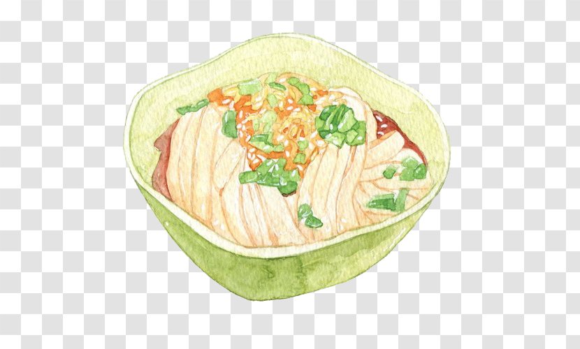 Rice Vermicelli Noodles Mixian Food Illustration - Restaurant - Fried Hand Painting Material Picture Transparent PNG