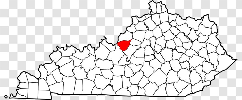 Breckinridge Center County, Kentucky Hickman Jefferson Meade - Silhouette - Muhlenberg County Map Showing Transparent PNG