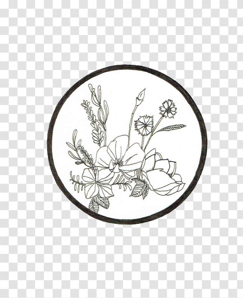 Drawing /m/02csf White Flowering Plant - Ink Illustration Transparent PNG
