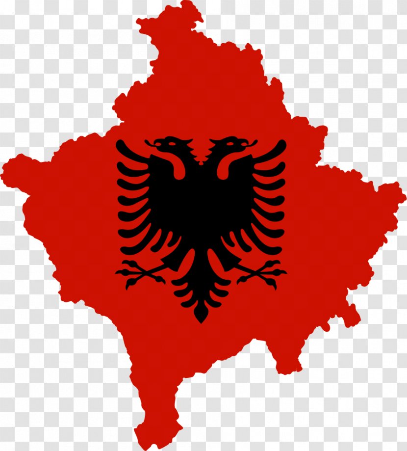 Flag Of Kosovo Albania Map - Frame - Country Wind Transparent PNG