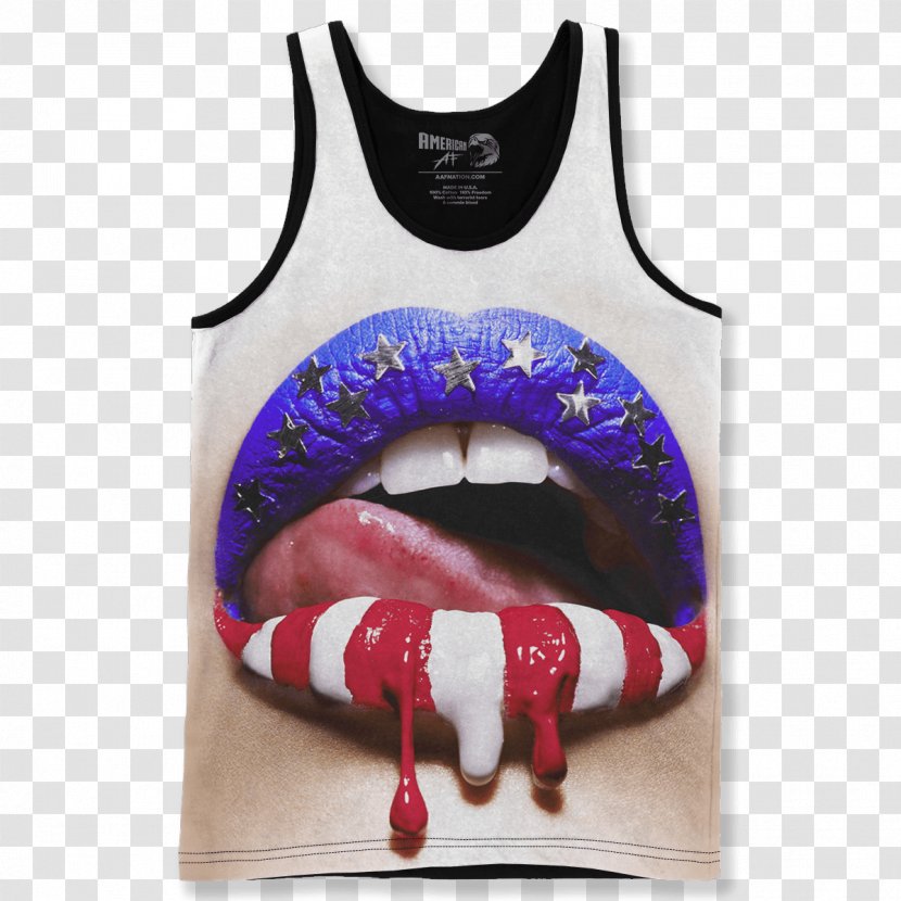 Flag Of The United States Lipstick - T Shirt Transparent PNG