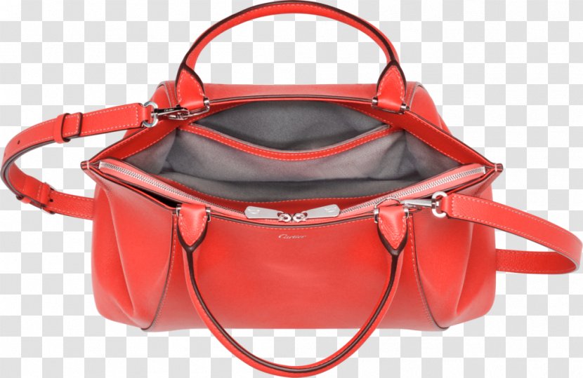 Handbag Leather Cartier Coral - Silver - Bag Transparent PNG