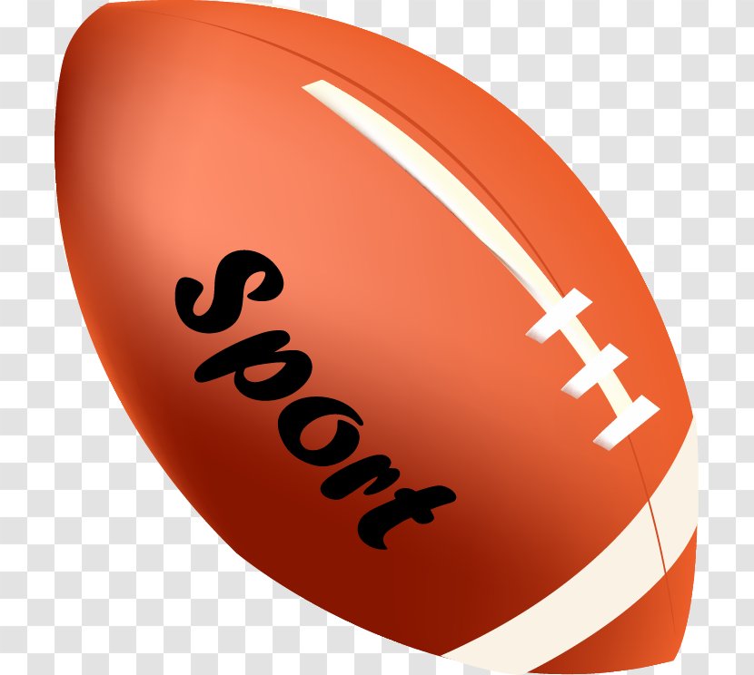 Football Sport - Sports Equipment - Painted Orange Pattern Transparent PNG