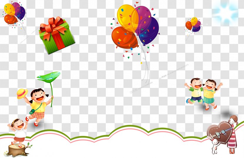 Balloon Gift Drawing Animation - Toy - Cartoon Child Decoration Background Transparent PNG