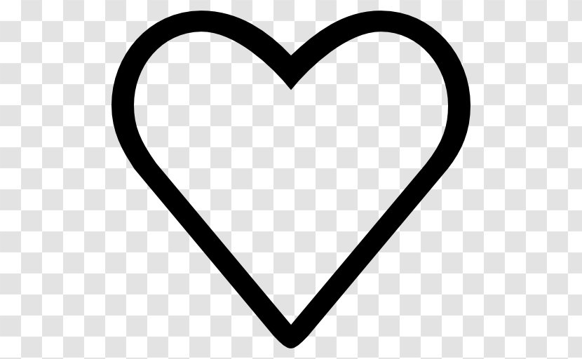 Heart Symbol Clip Art - Black And White Transparent PNG