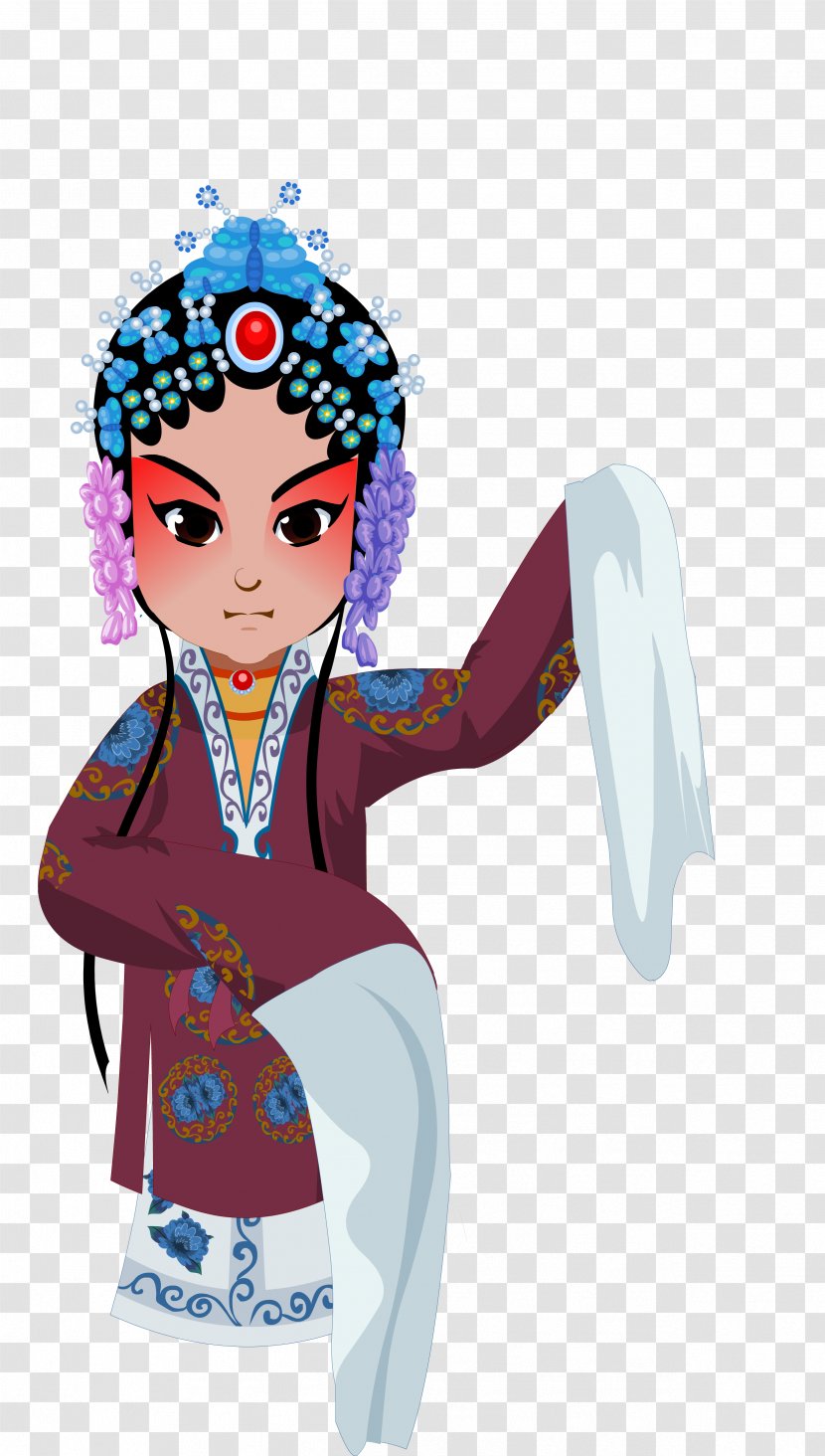 Illustration Cartoon Clothing Accessories Character Fashion - Chineseopera Flyer Transparent PNG