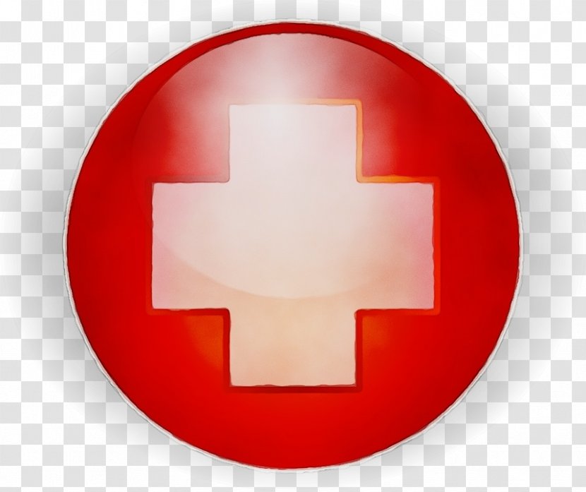 Red Cross Background - Logo - Sticker Sign Transparent PNG
