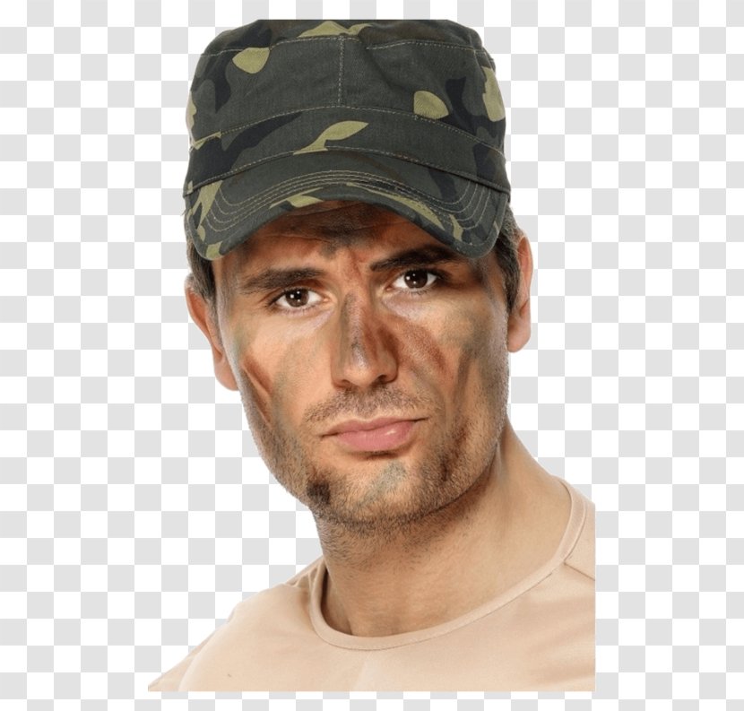 Military Army Cosmetics Soldier Face - Headgear Transparent PNG