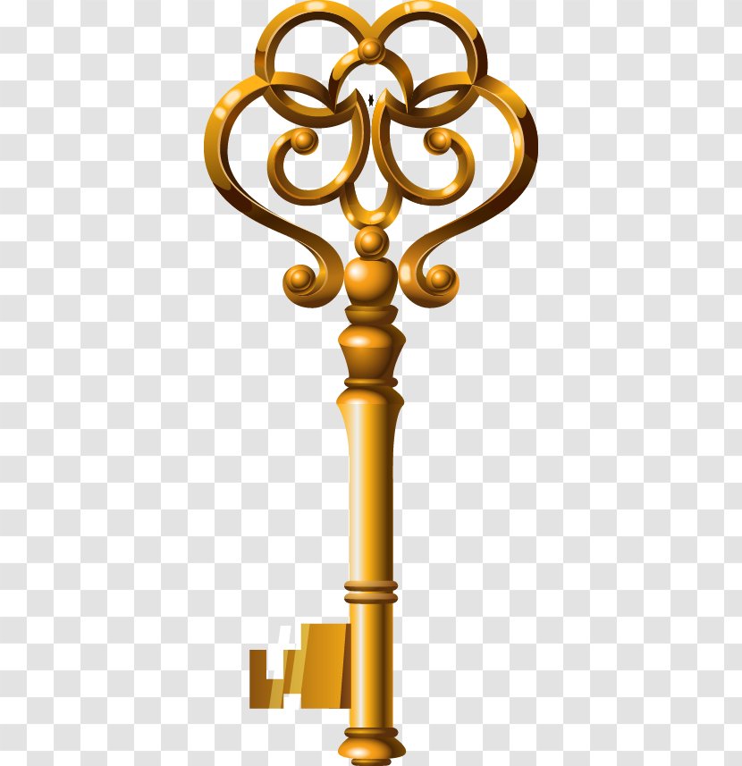 Key Clip Art - Beautifully Golden Transparent PNG