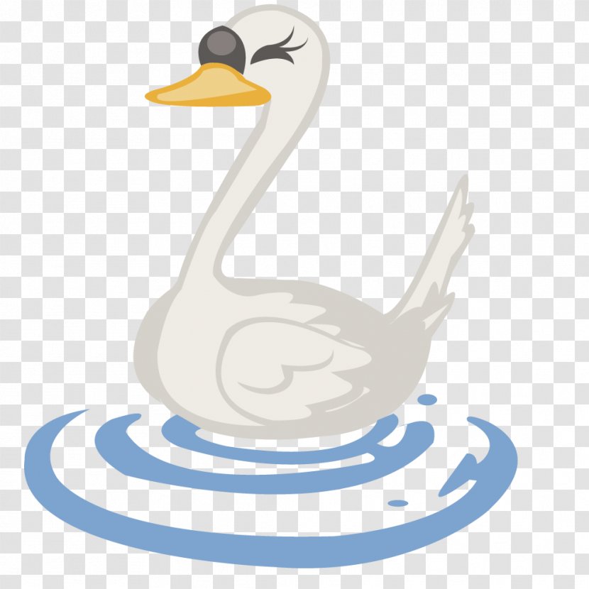 Whooper Swan Cartoon Royalty-free Illustration - Wing - Happy Little Transparent PNG