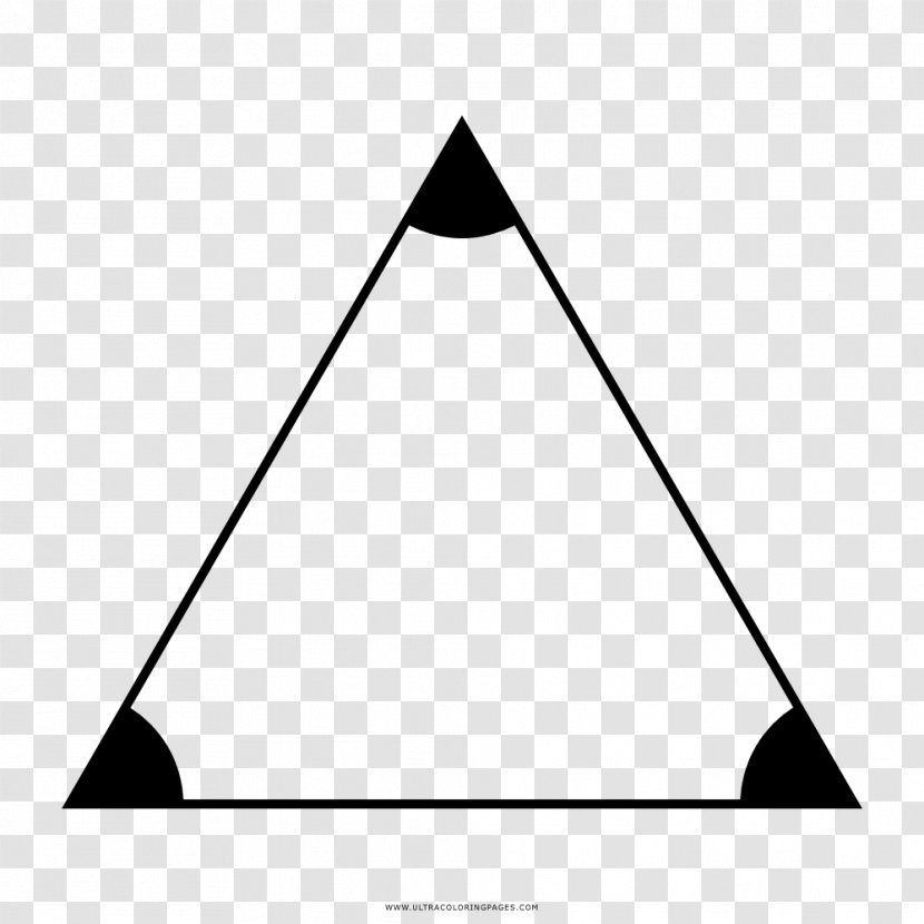 Equilateral Triangle Drawing Polygon - Black Transparent PNG