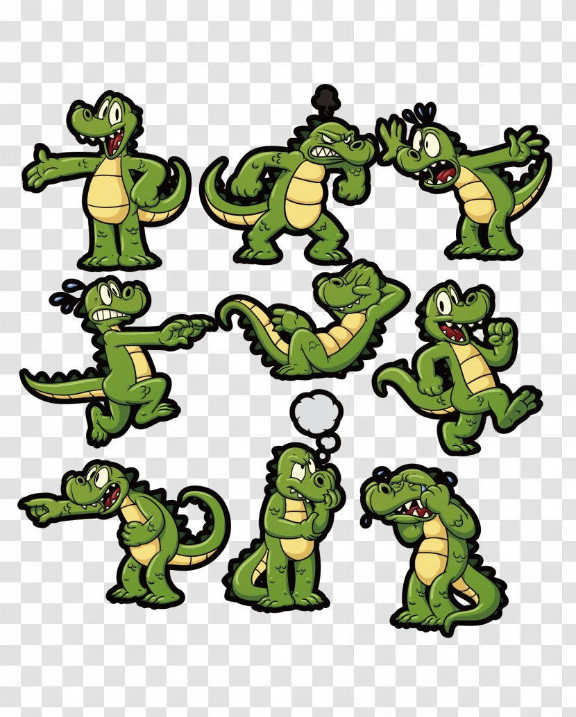 Crocodile Clip Art - Reptile - Green Transparent PNG