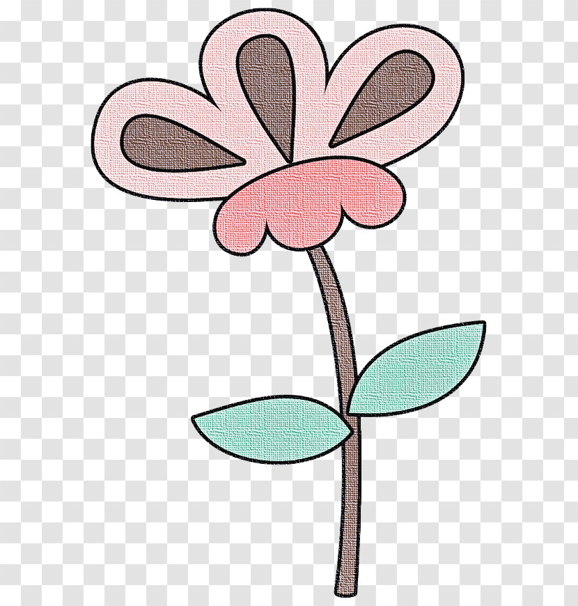 Pink Plant Leaf Pedicel Flower Transparent PNG